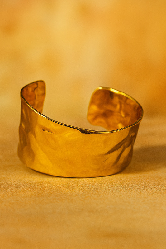 Hammered Gold Cuff Bracelet