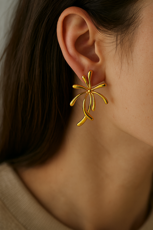 Golden Bloom Burst Earrings