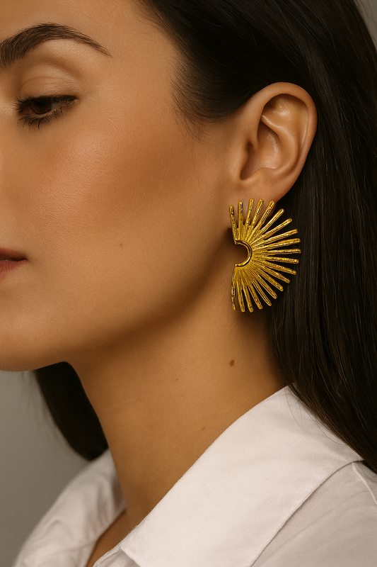 Golden Sunburst Earrings