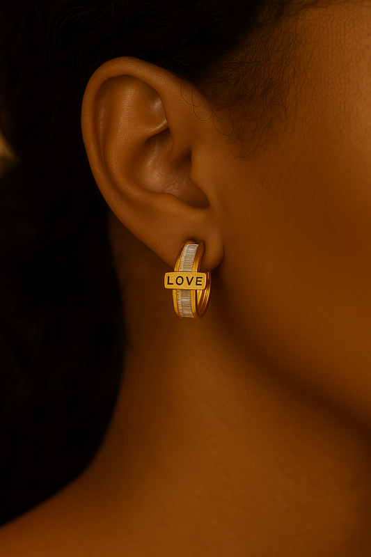 Golden Love Hoop Earrings