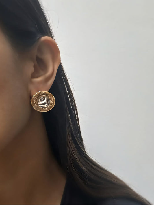 Golden Halo Shell Earrings